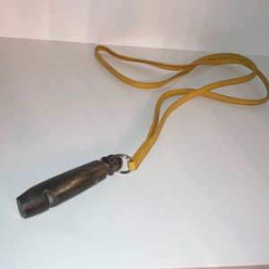 Hermes whistle with leather strap